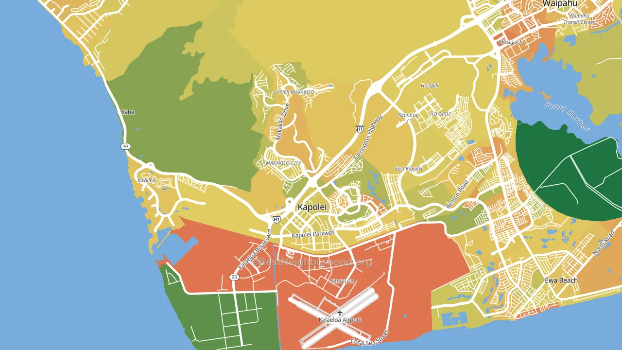 Makakilo-Kapolei-Honokai Hale, Kapolei, HI block-group voter-turnout map