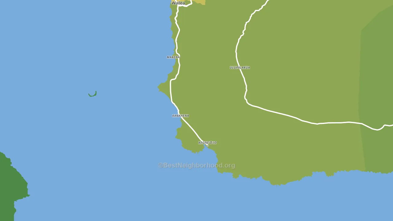 Makena, HI block-group voter-turnout map