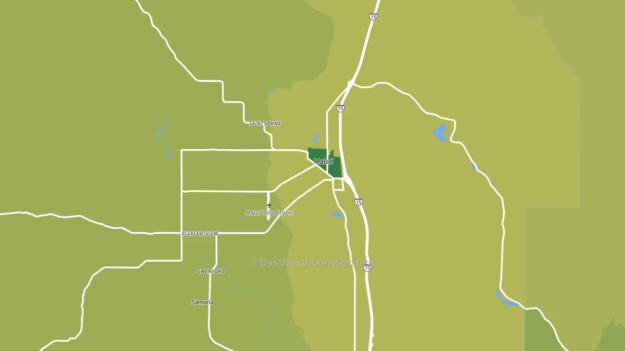 Malad City, ID block-group voter-turnout map