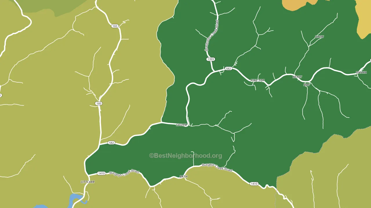 Mallie, KY block-group voter-turnout map