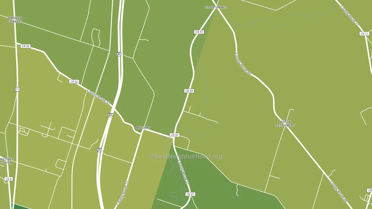 Mallory, NY block-group voter-turnout map