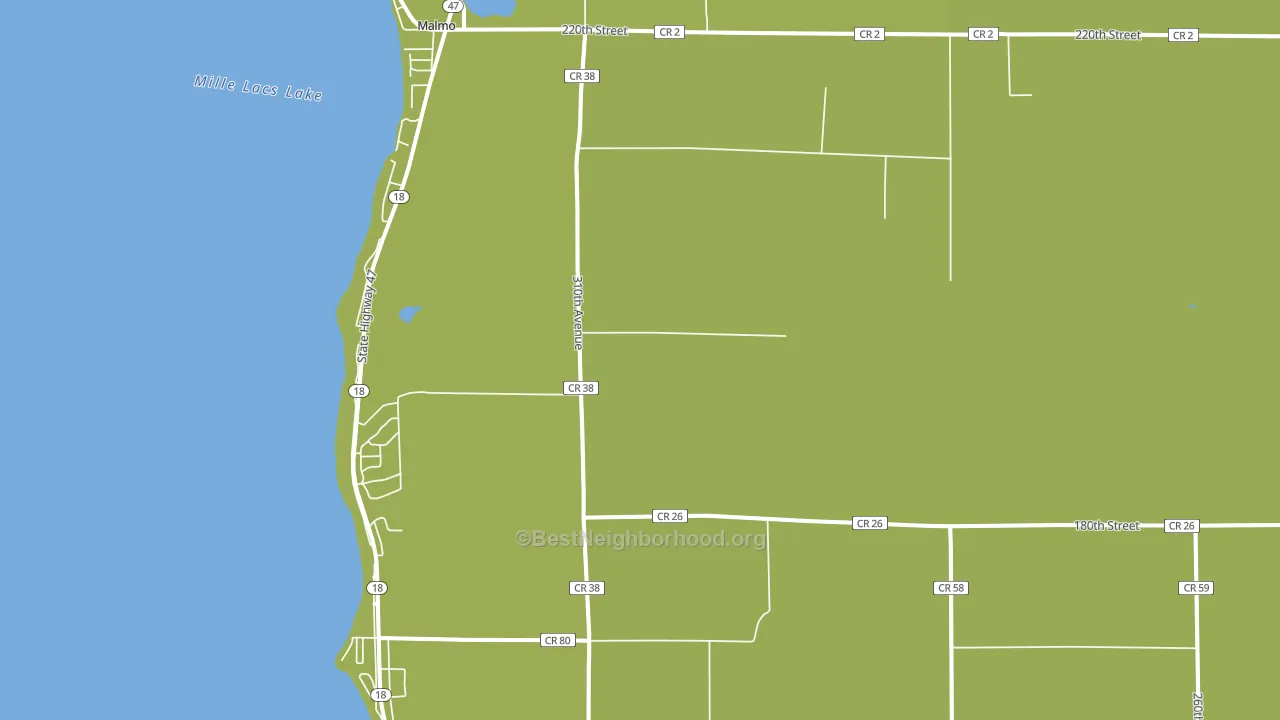 Malmo, MN block-group voter-turnout map