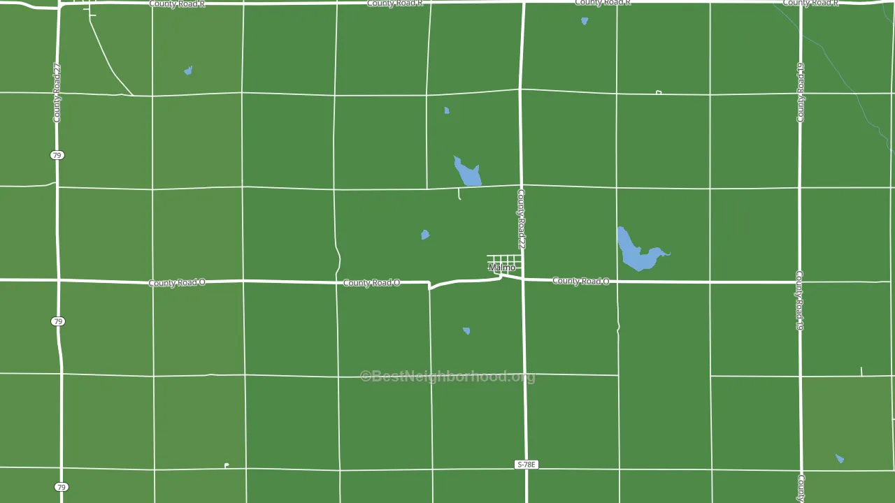 Malmo, NE block-group voter-turnout map