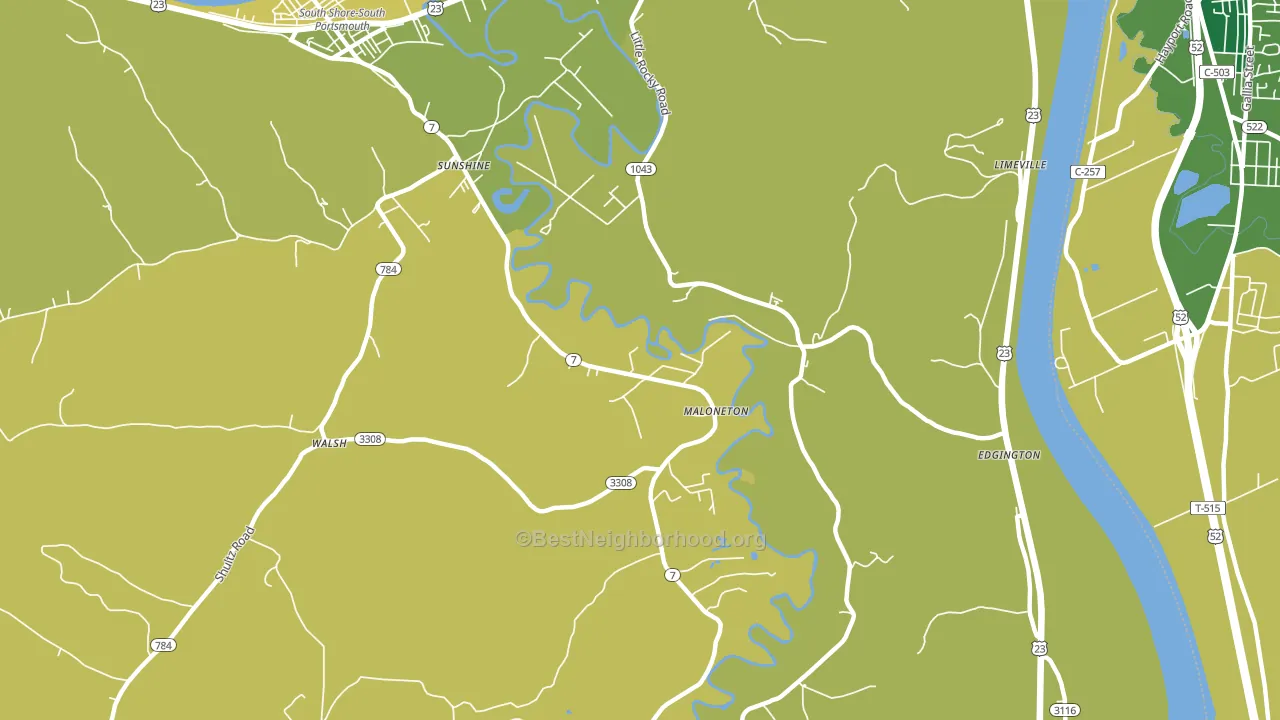 Maloneton, KY block-group voter-turnout map