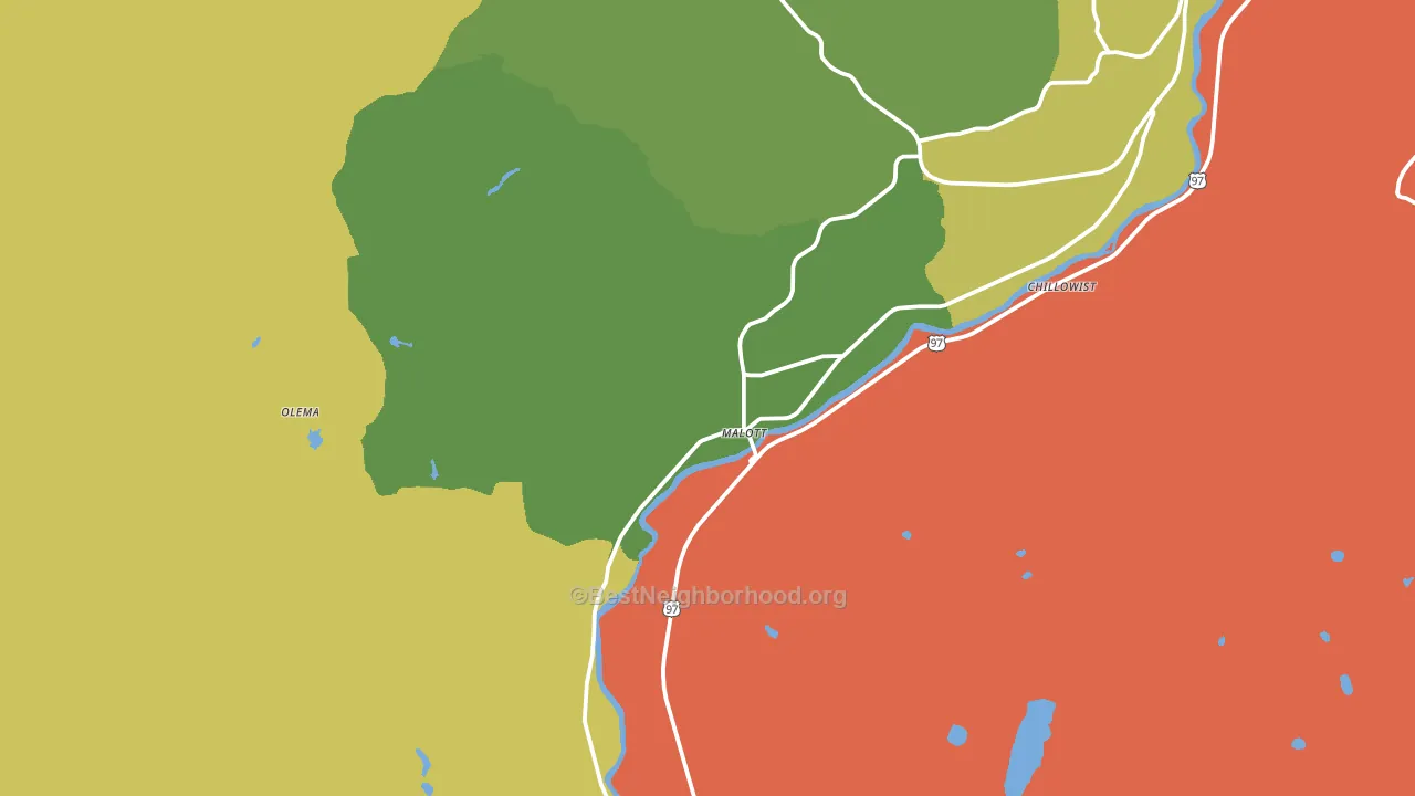 Malott, WA block-group voter-turnout map