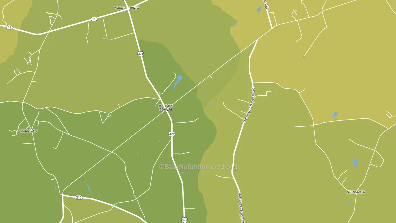 Malpass Corner, NC block-group voter-turnout map