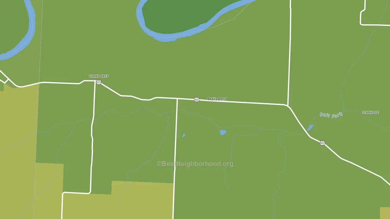 Malta Bend, MO block-group voter-turnout map