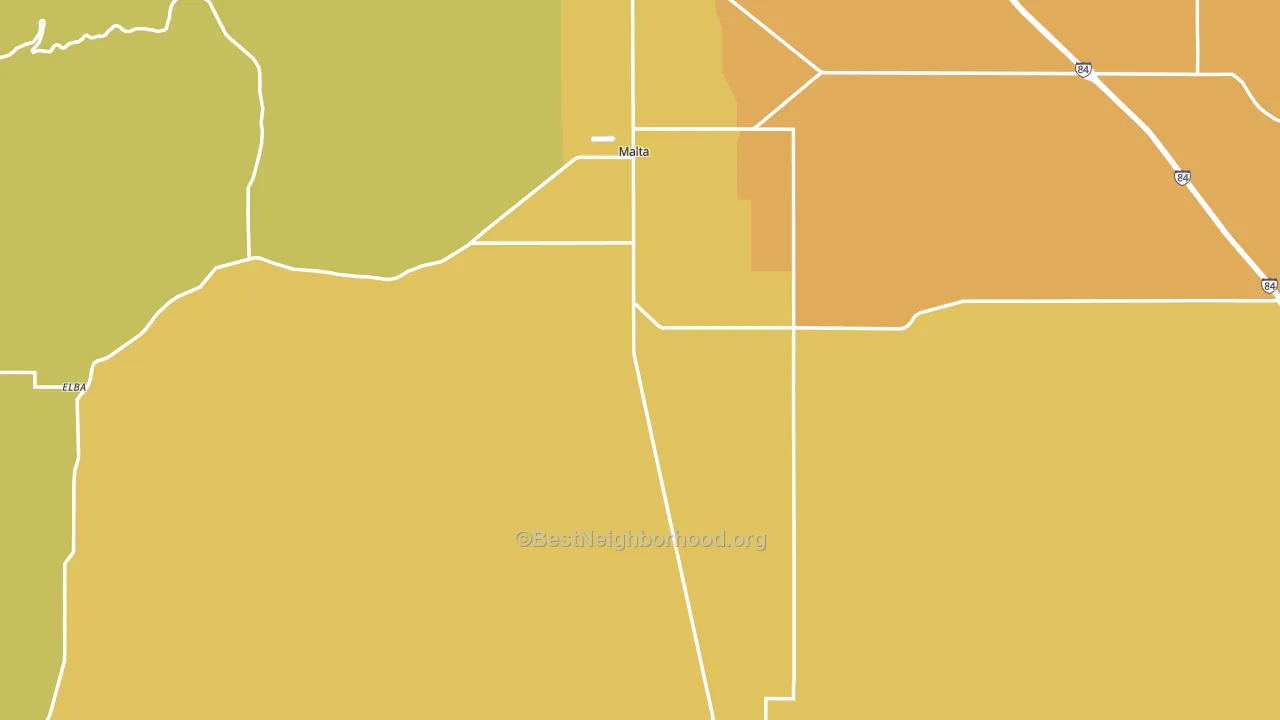 Malta, ID block-group voter-turnout map