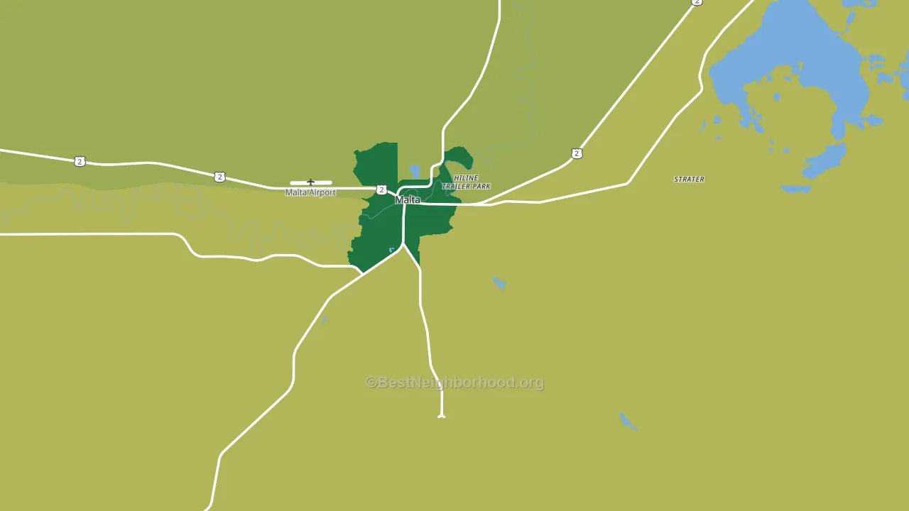 Malta, MT block-group voter-turnout map