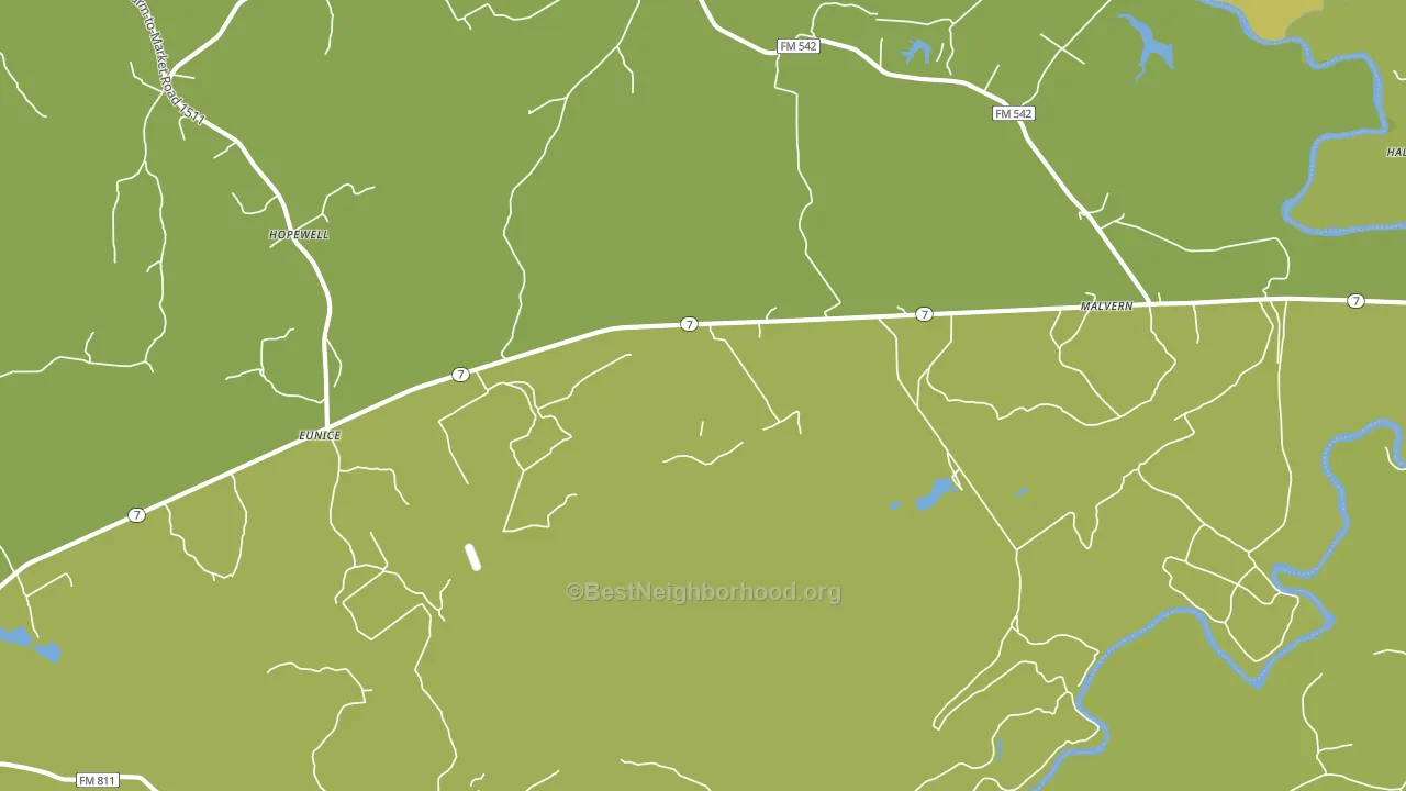 Malvern, TX block-group voter-turnout map