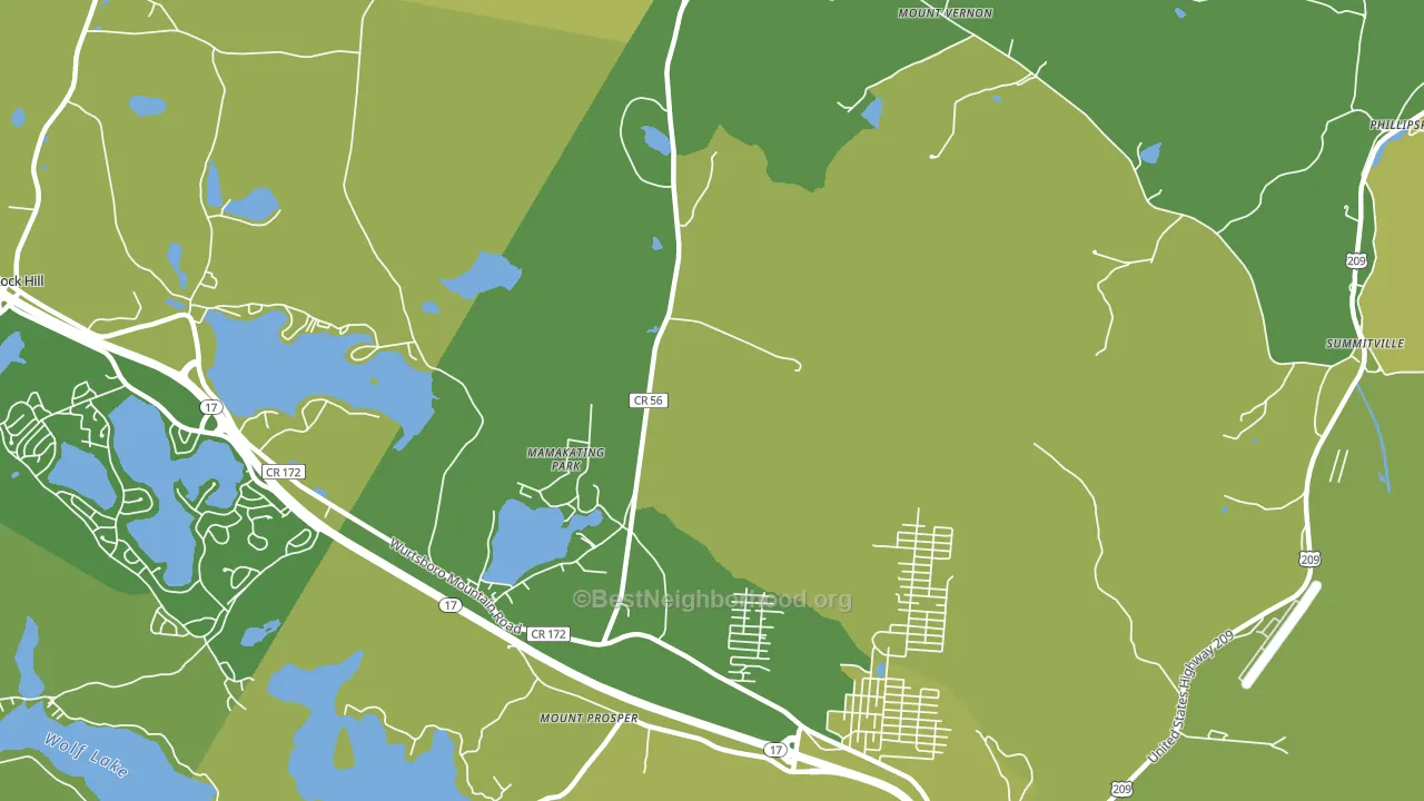 Mamakating Park, NY block-group voter-turnout map