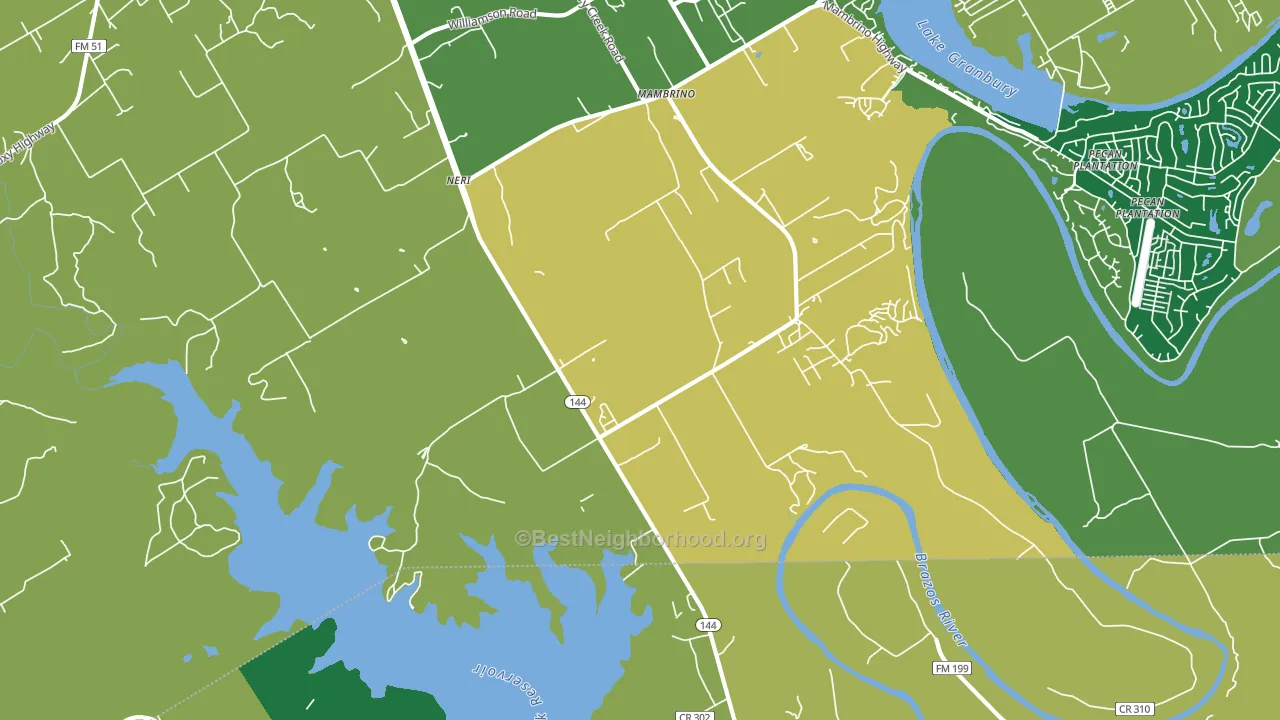 Mambrino, TX block-group voter-turnout map