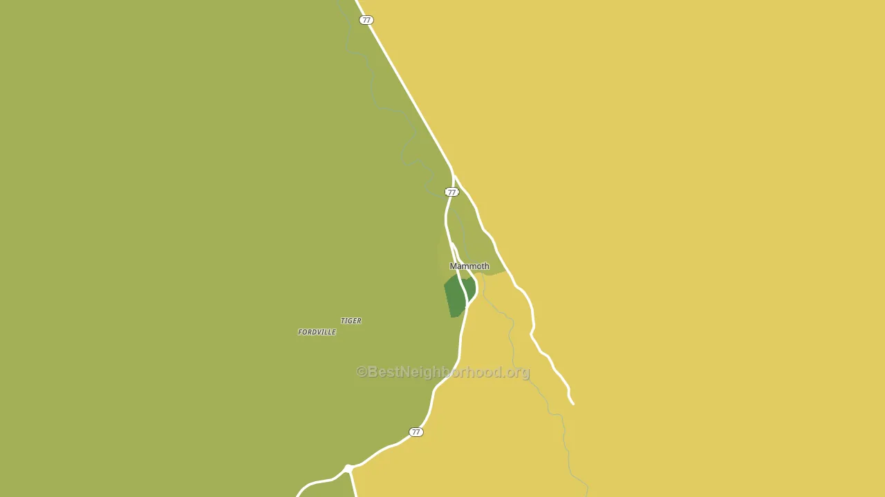Mammoth, AZ block-group voter-turnout map