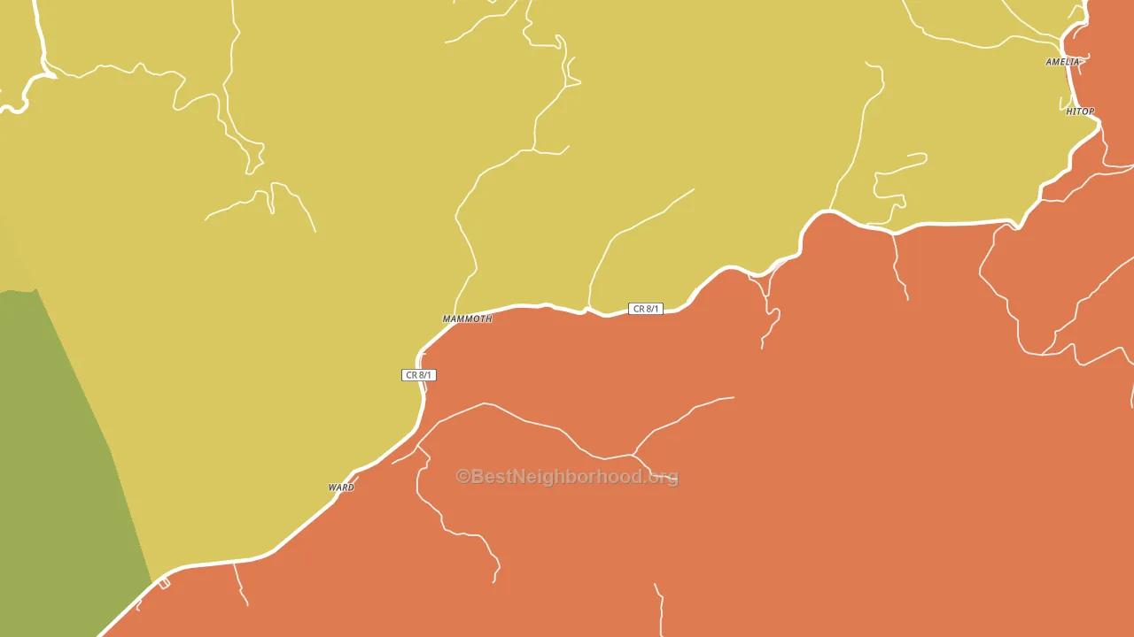 Mammoth, WV block-group voter-turnout map
