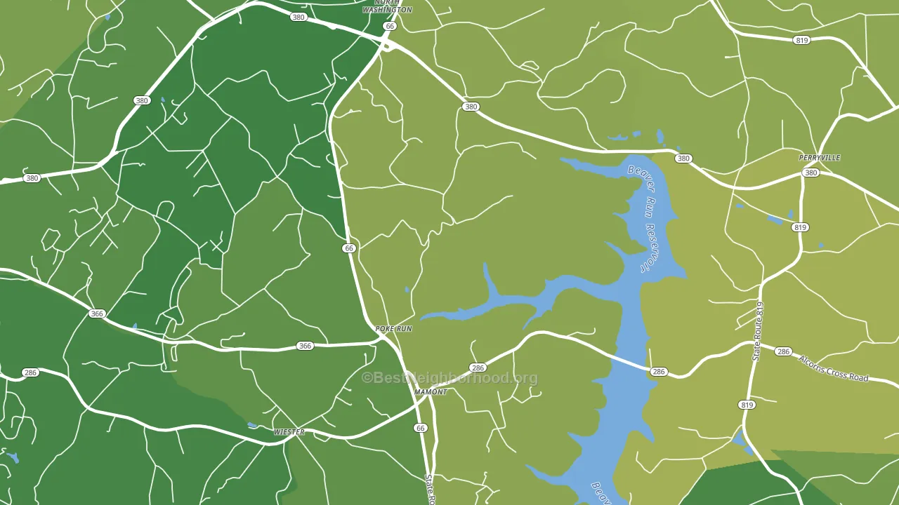 Mamont, PA block-group voter-turnout map