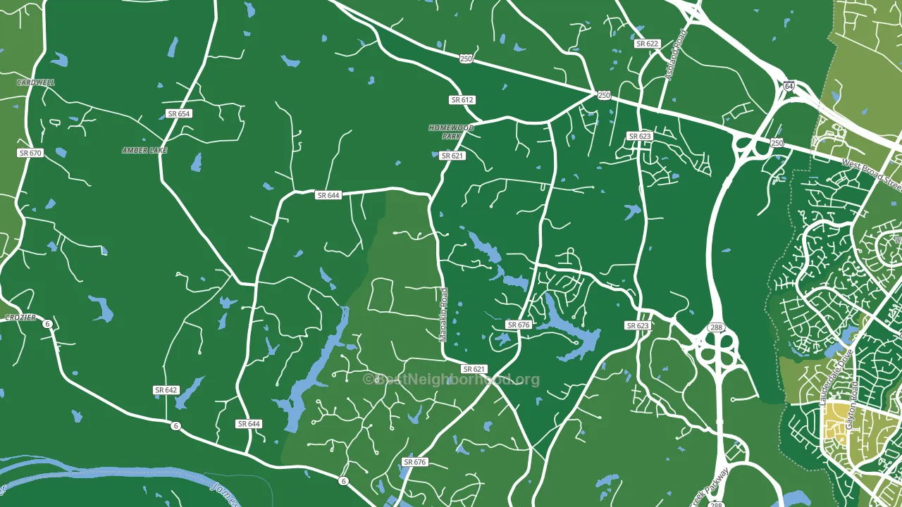 Manakin-Sabot, VA block-group voter-turnout map