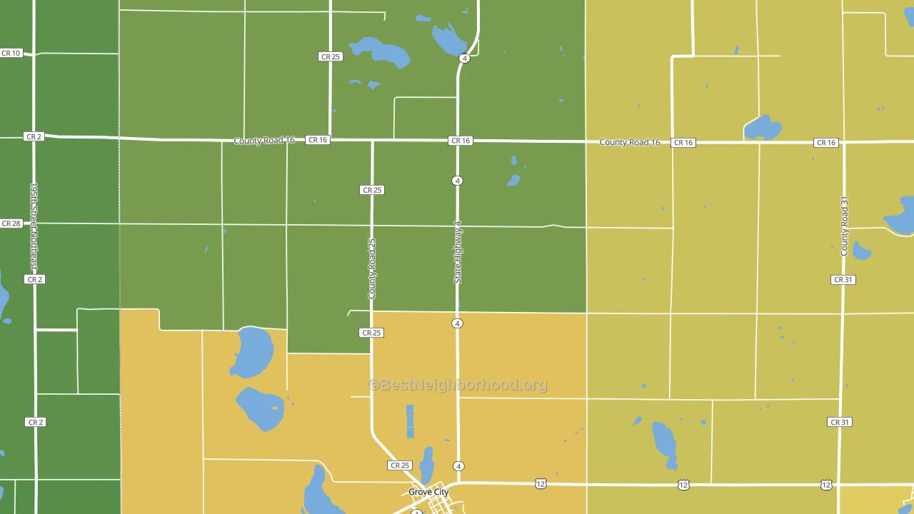 Manannah, MN block-group voter-turnout map
