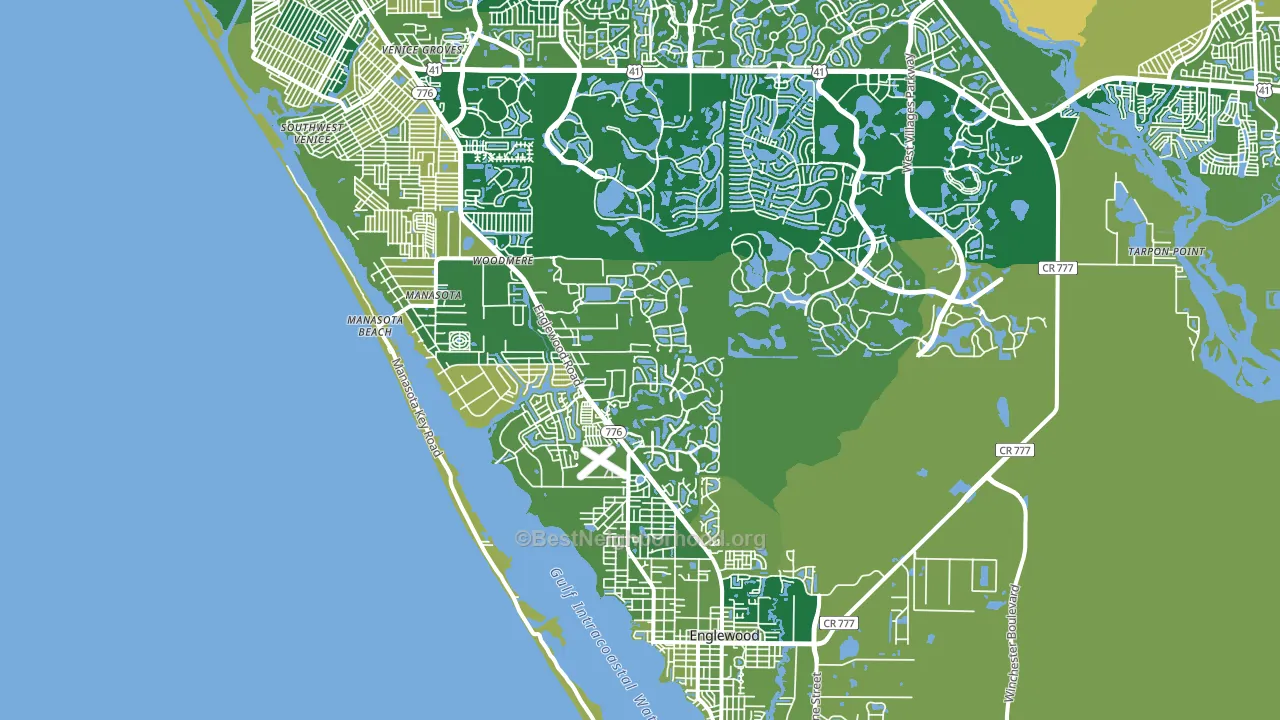 Manasota, FL block-group voter-turnout map