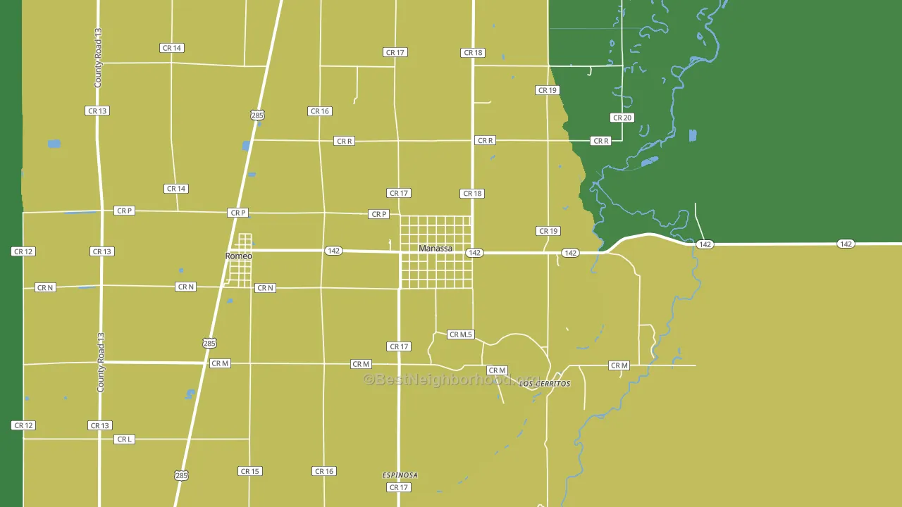 Manassa, CO block-group voter-turnout map