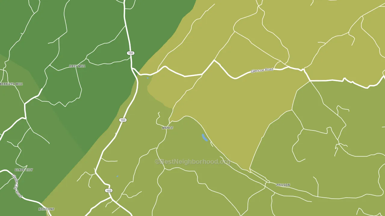 Mance, PA block-group voter-turnout map