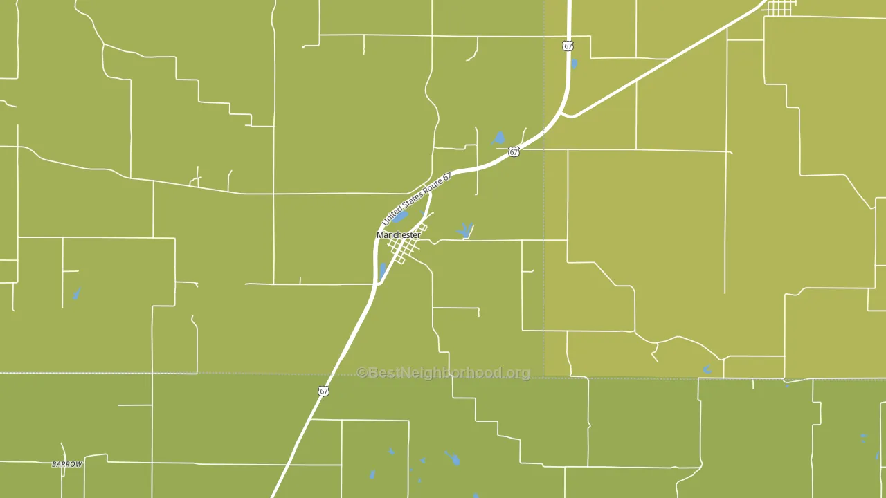 Manchester, IL block-group voter-turnout map