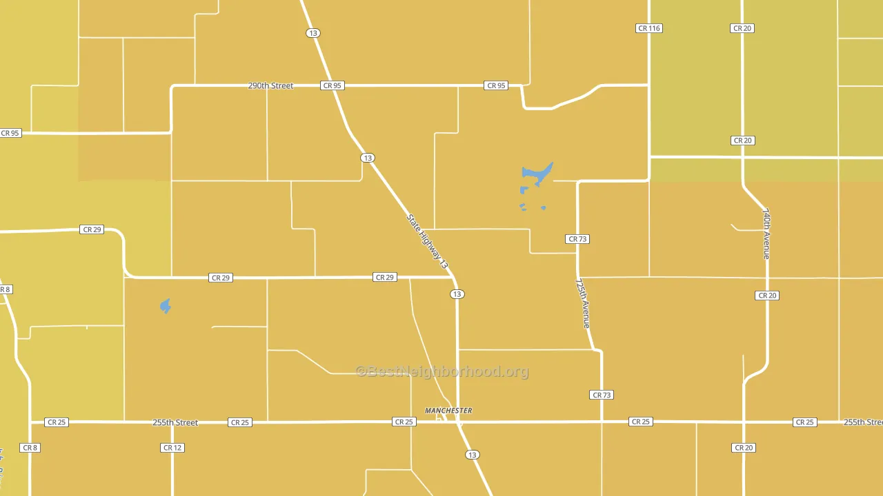 Manchester, MN block-group voter-turnout map