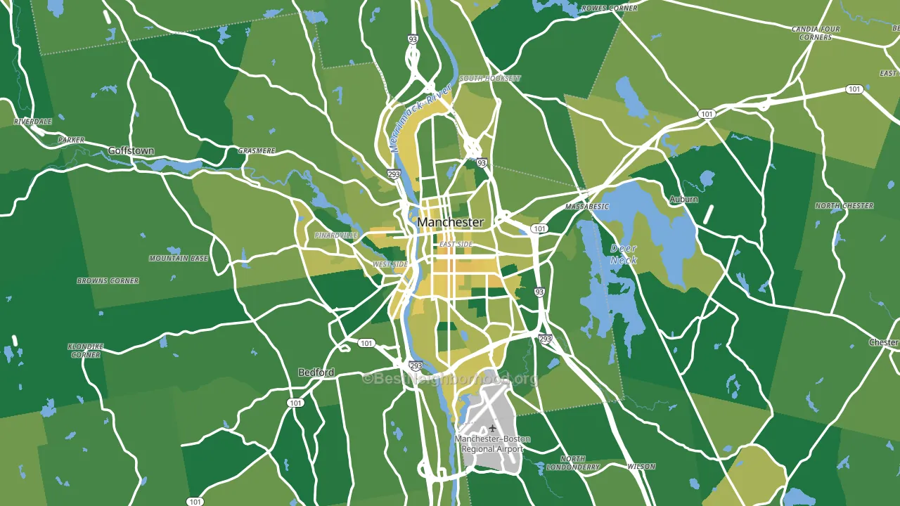 Manchester, NH block-group voter-turnout map
