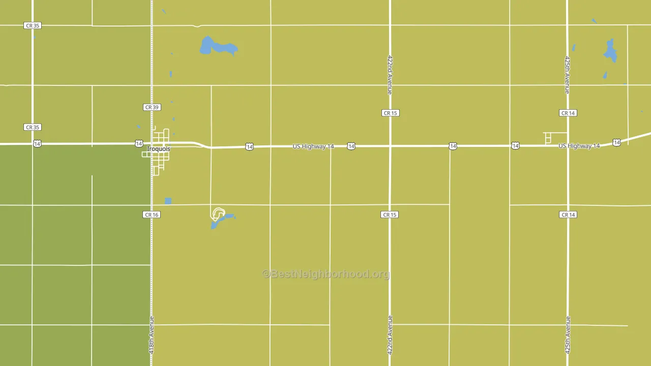 Manchester, SD block-group voter-turnout map