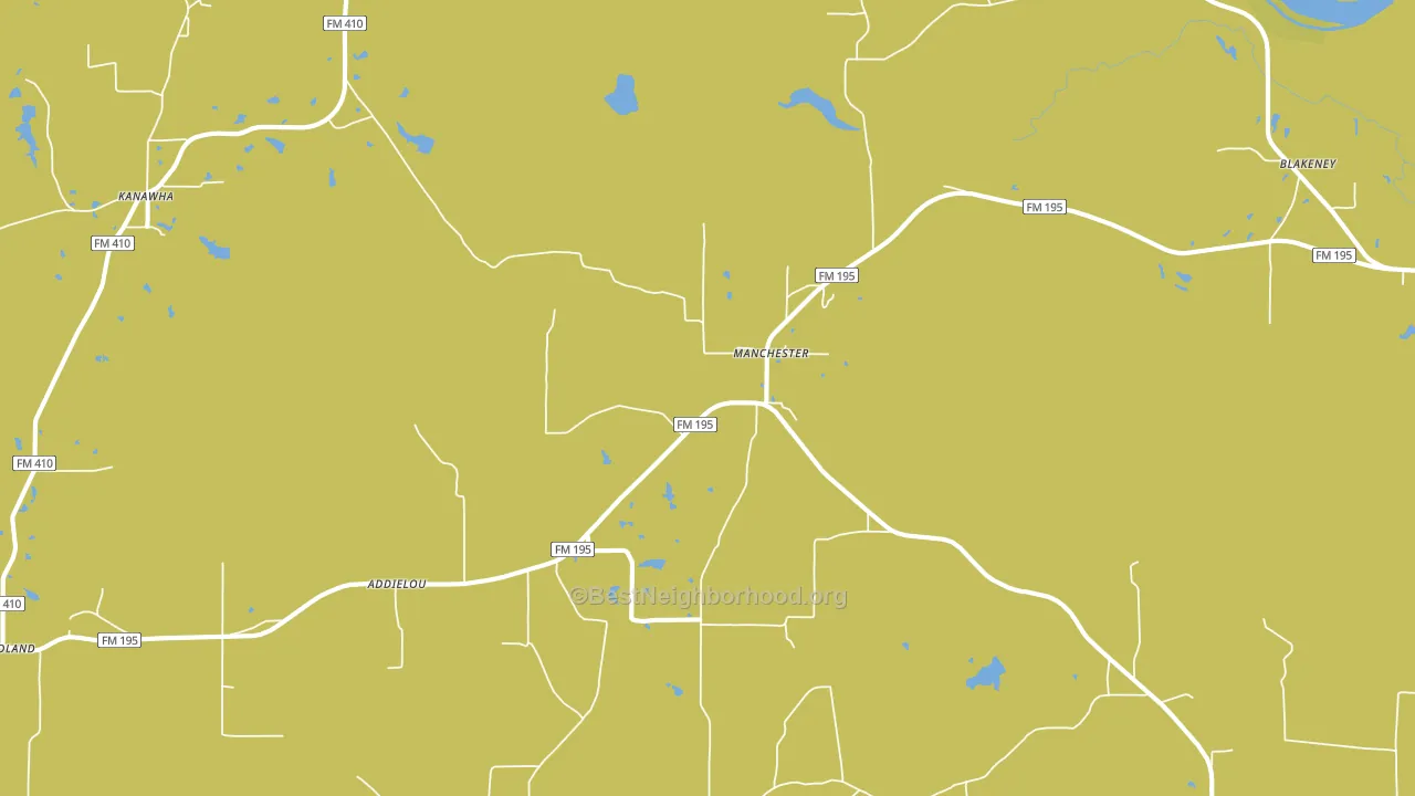 Manchester, TX block-group voter-turnout map