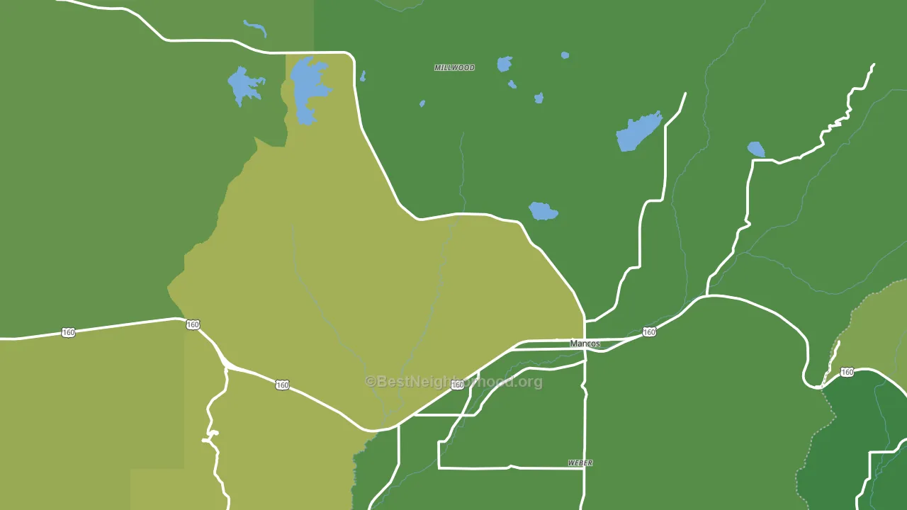 Mancos, CO block-group voter-turnout map
