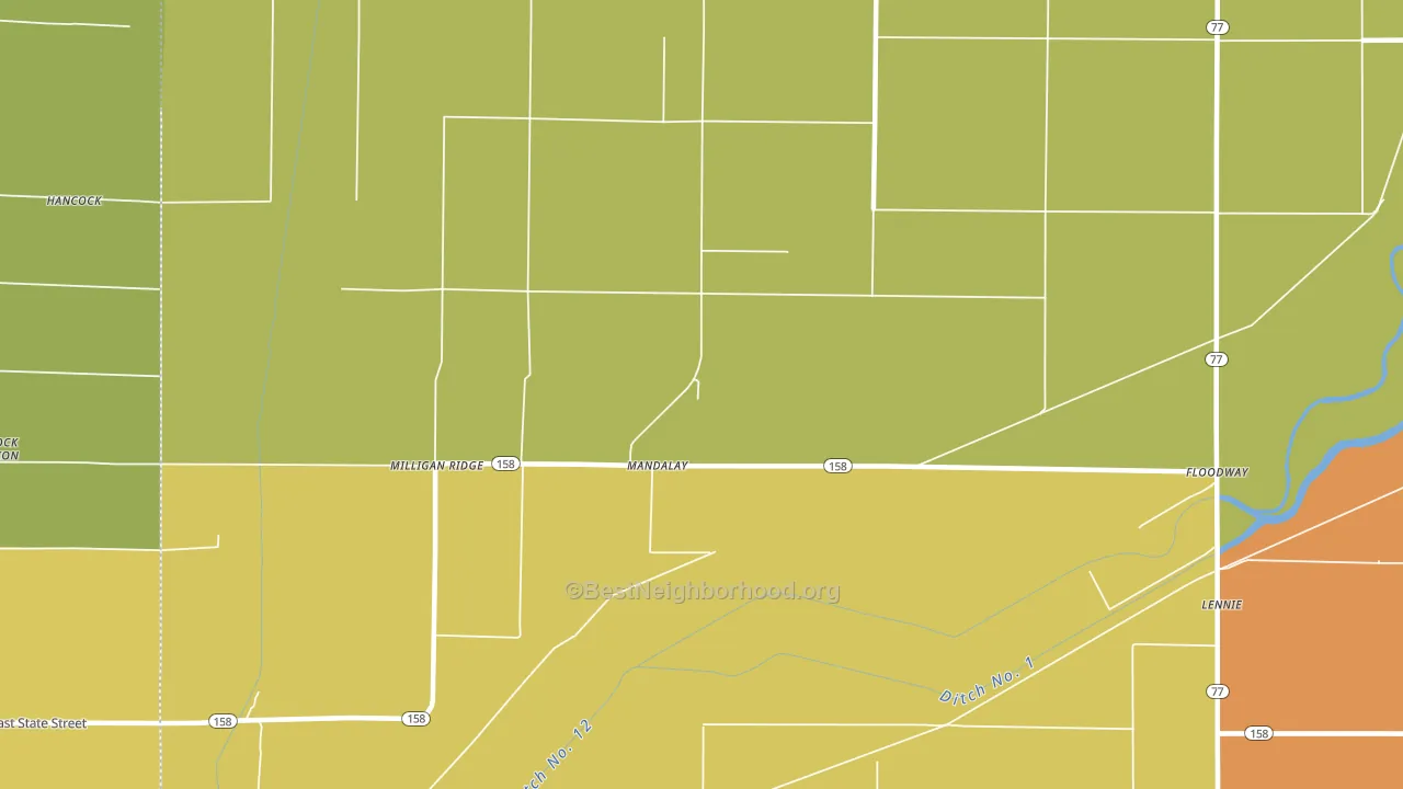 Mandalay, AR block-group voter-turnout map