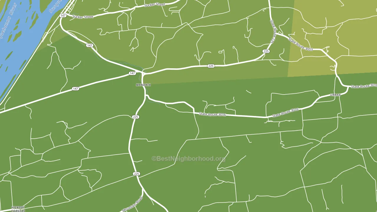 Mandata, PA block-group voter-turnout map