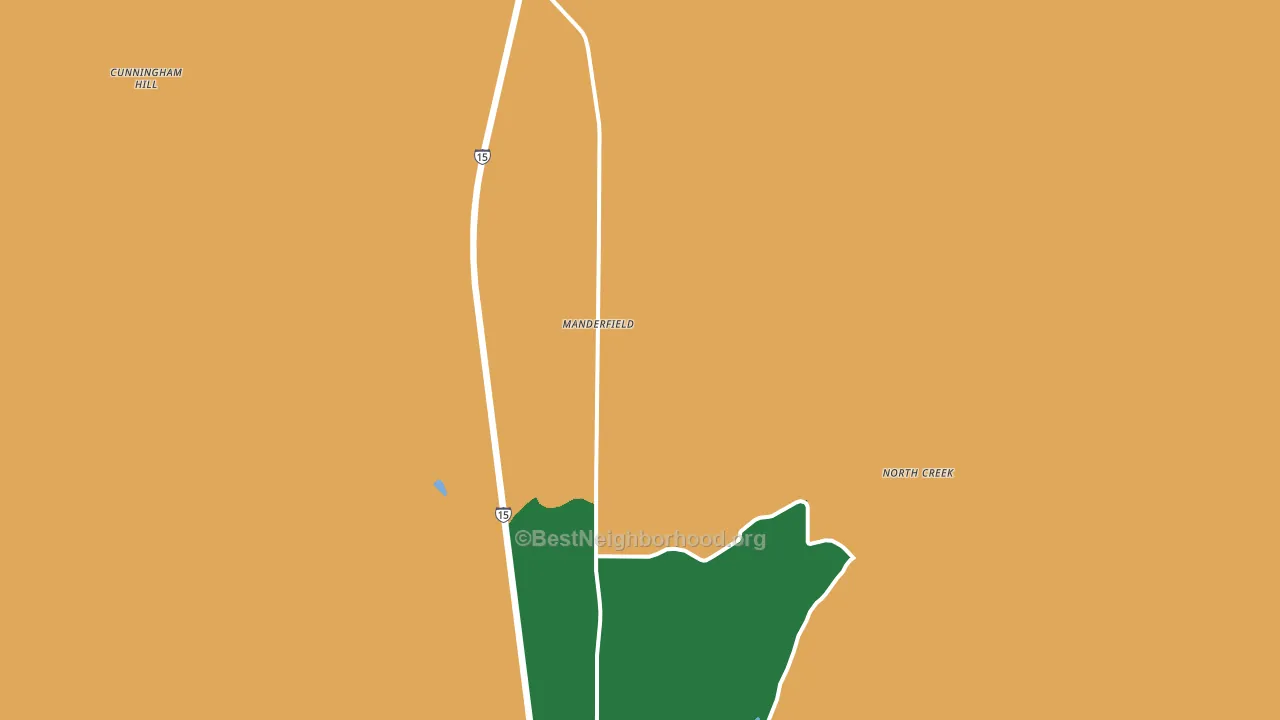 Manderfield, UT block-group voter-turnout map