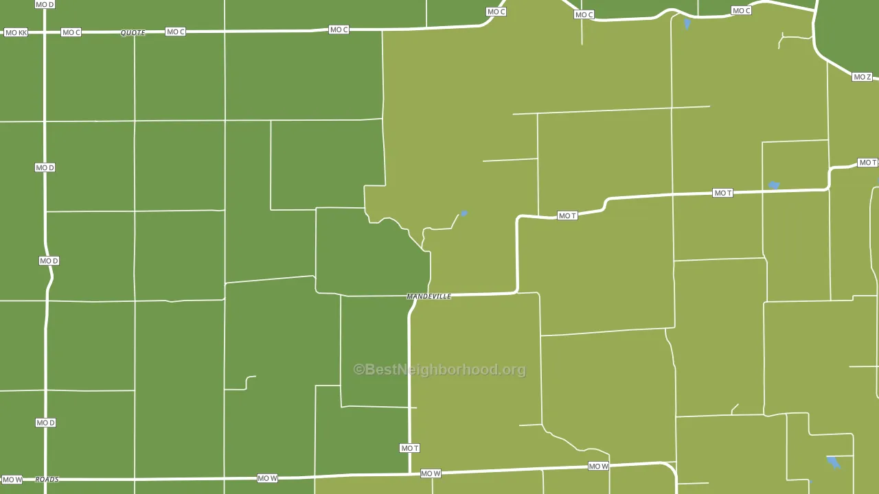 Mandeville, MO block-group voter-turnout map