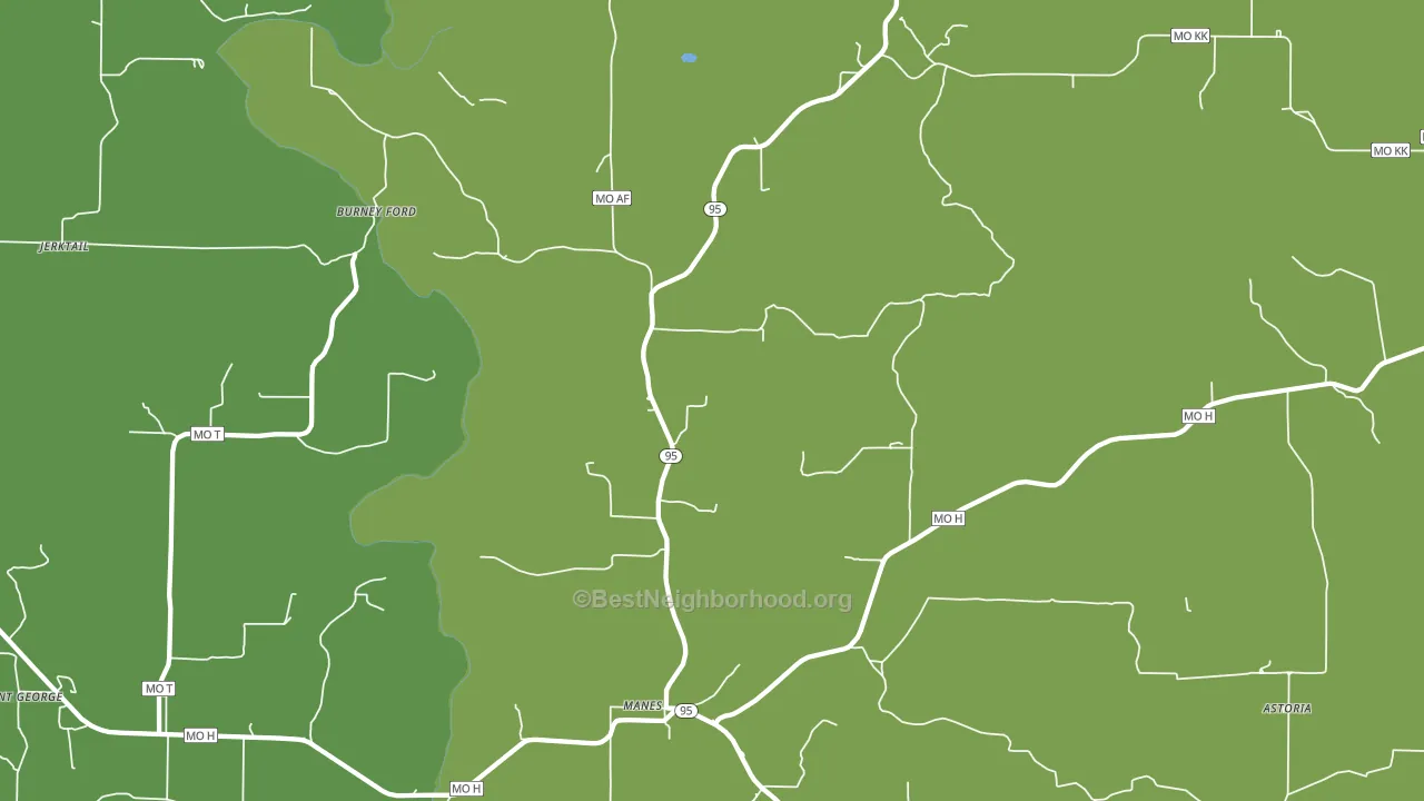 Manes, MO block-group voter-turnout map