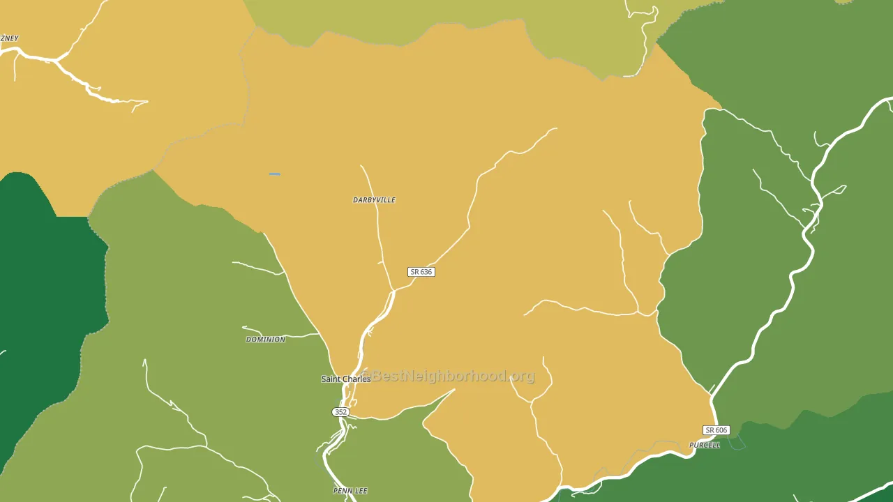 Maness, VA block-group voter-turnout map