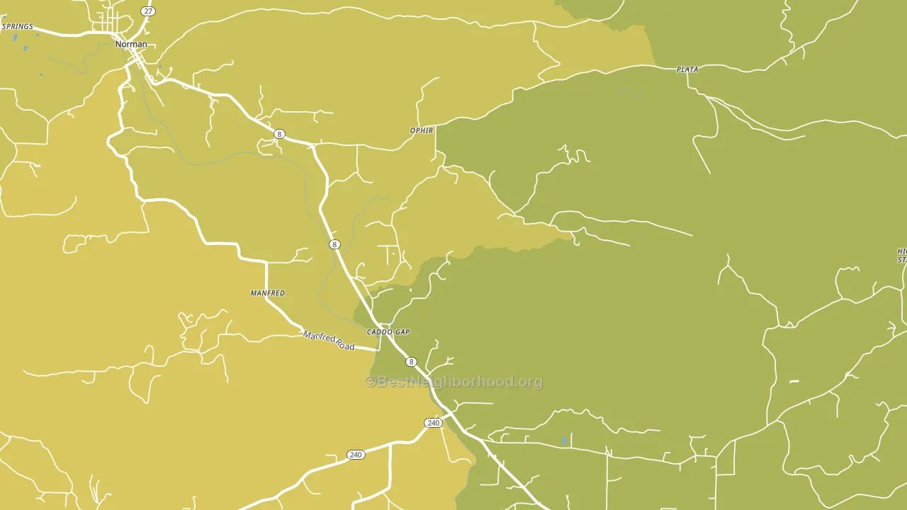 Manfred, AR block-group voter-turnout map