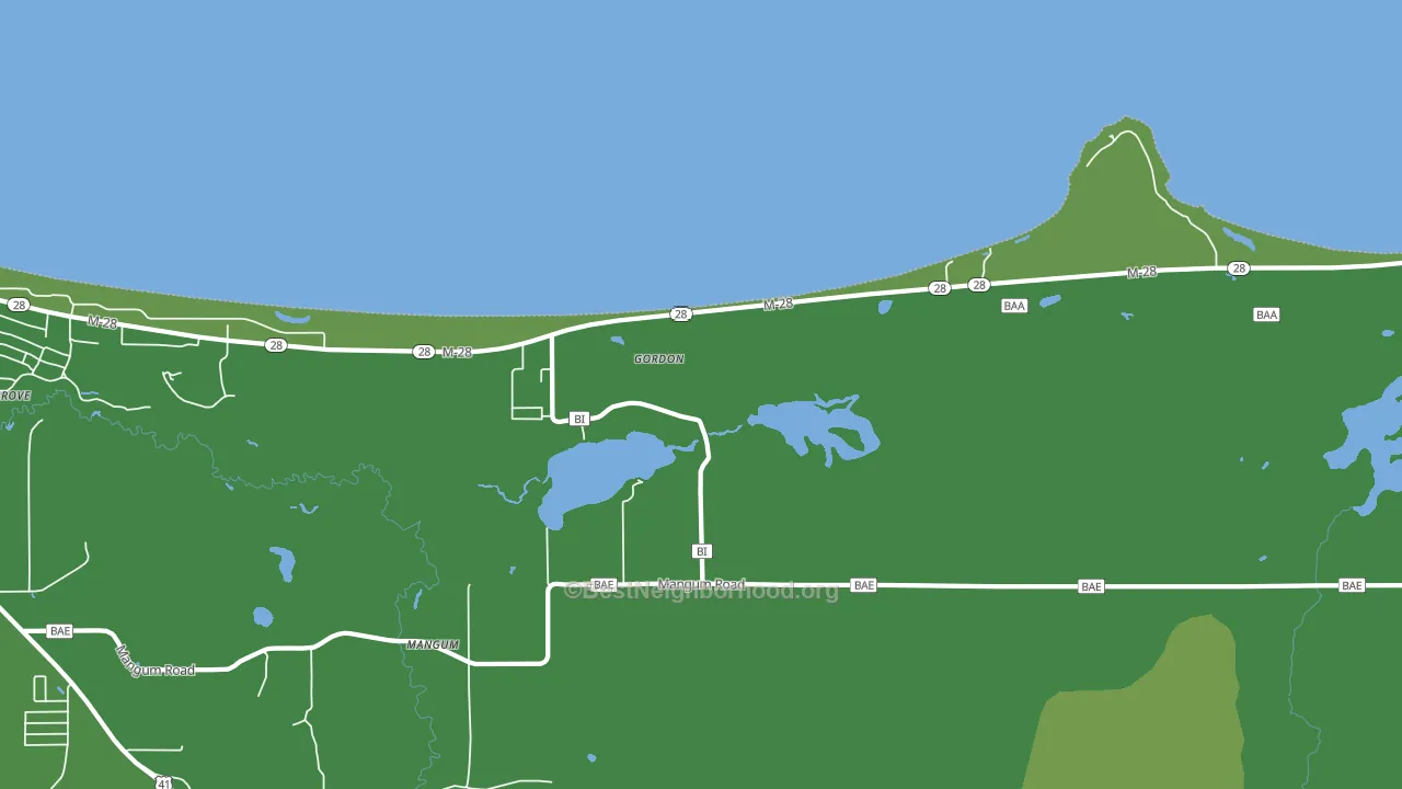 Mangum, MI block-group voter-turnout map