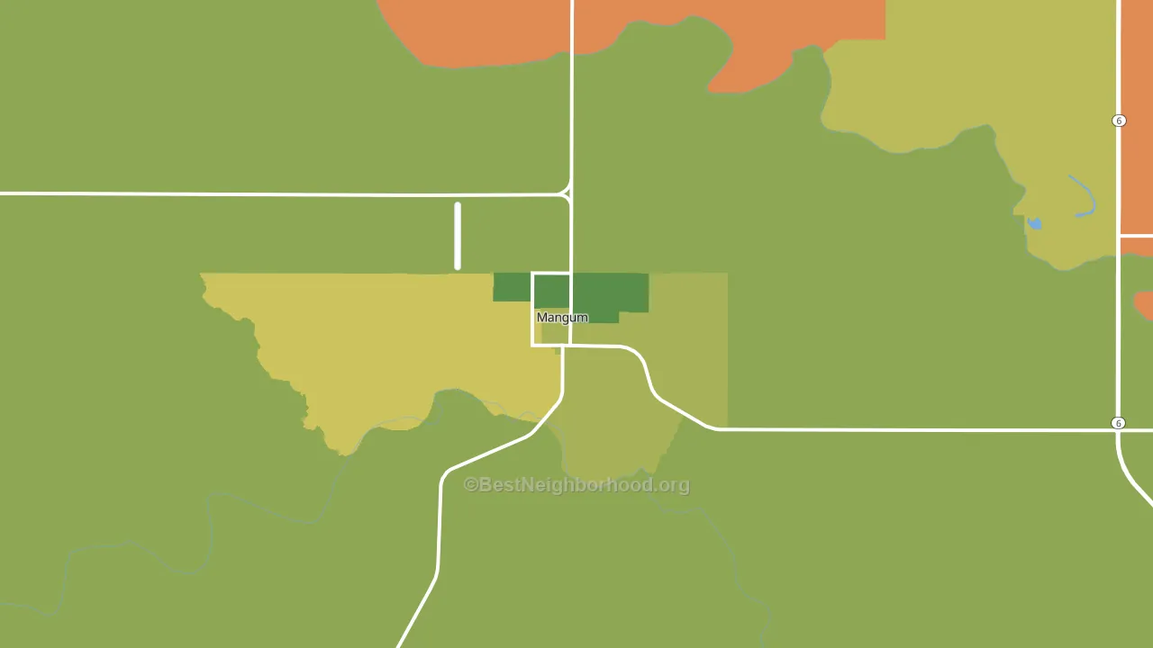 Mangum, OK block-group voter-turnout map