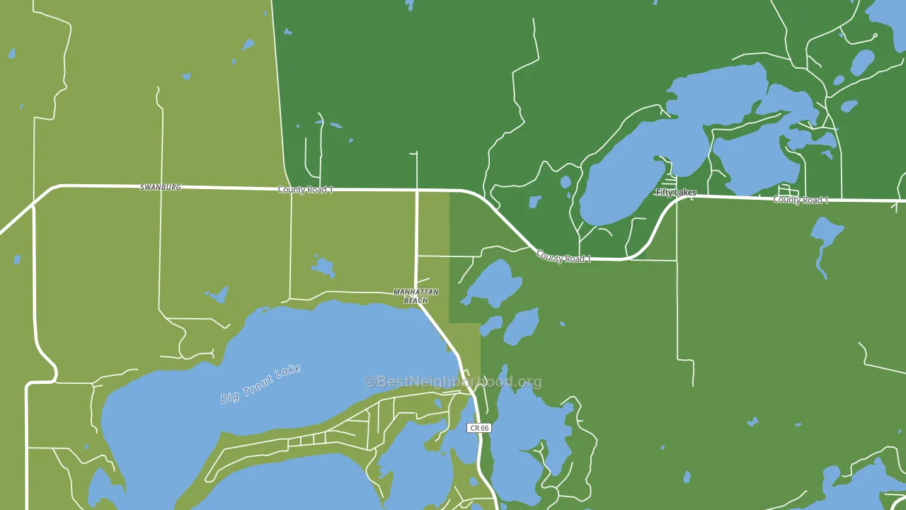 Manhattan Beach, MN block-group voter-turnout map