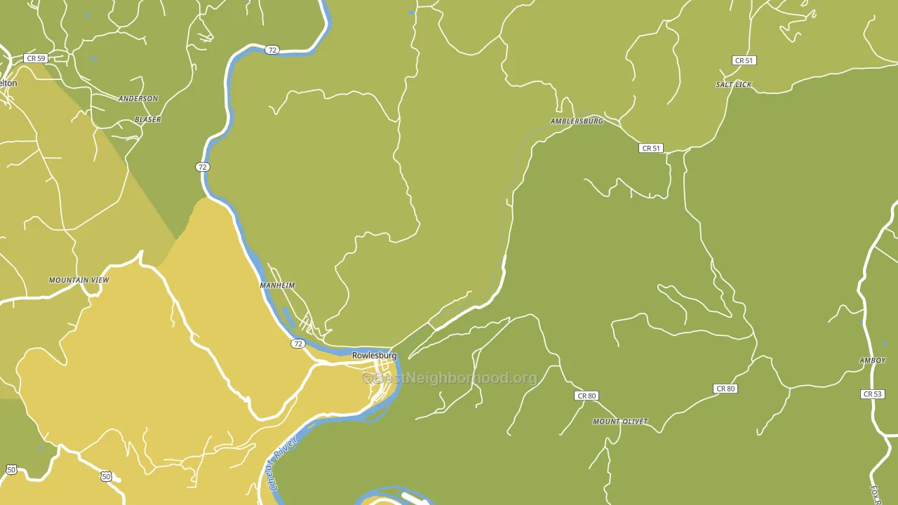 Manheim, WV block-group voter-turnout map