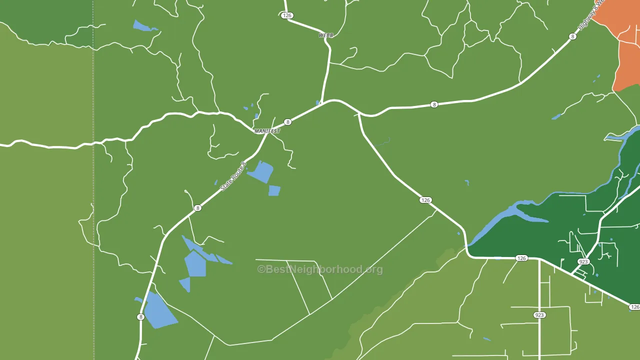 Manifest, LA block-group voter-turnout map