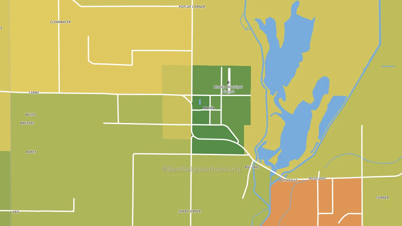 Manila, AR block-group voter-turnout map