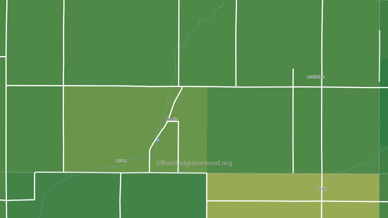 Manilla, IA block-group voter-turnout map