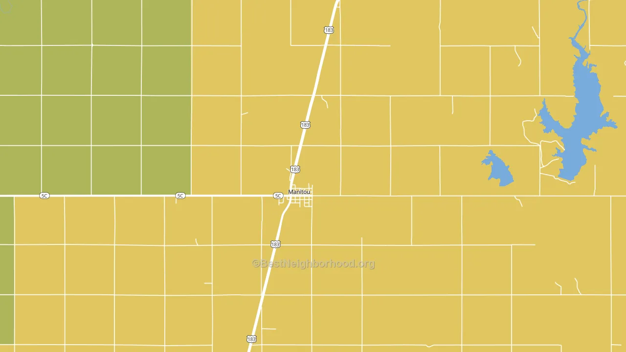 Manitou, OK block-group voter-turnout map