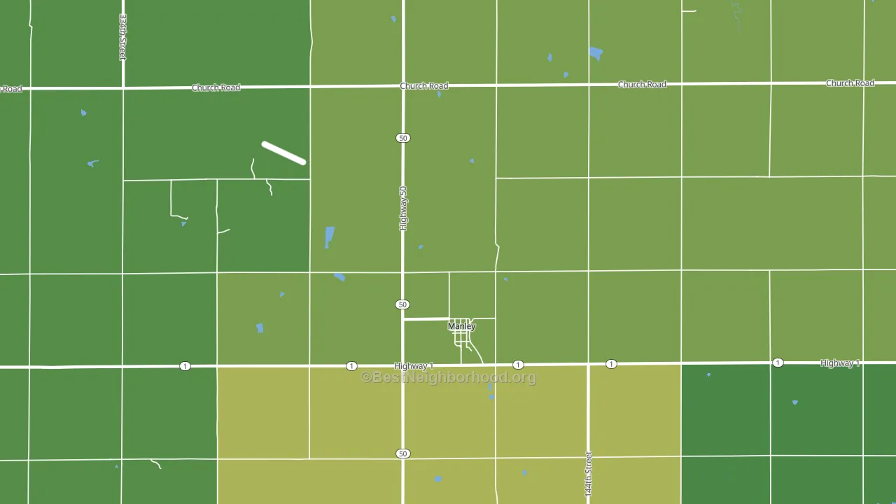 Manley, NE block-group voter-turnout map