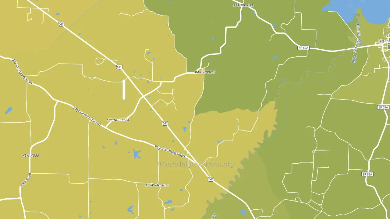 Manlyville, TN block-group voter-turnout map