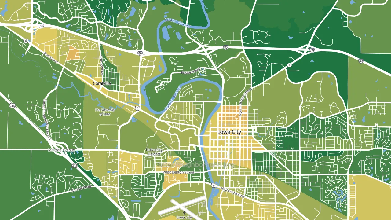 Mann, Iowa City, IA block-group voter-turnout map