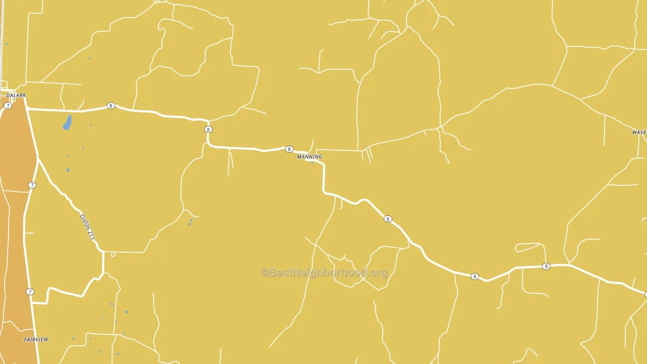 Manning, AR block-group voter-turnout map