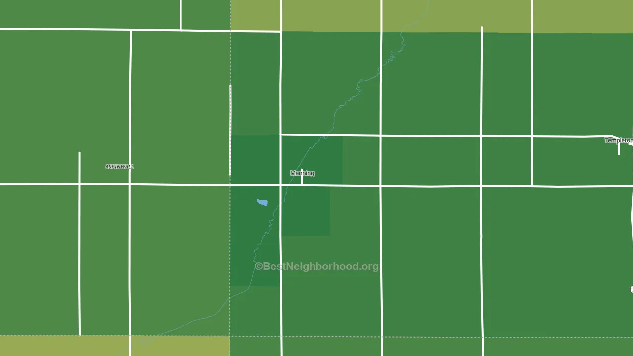 Manning, IA block-group voter-turnout map